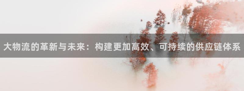 ,优游国际可靠吗：大物流的革新与未来